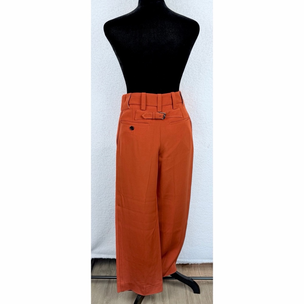 MARNI • Rust/Burnt Orange High-Waisted Wide-Leg Trouser Pants, IT 36 - Picture 11 of 16